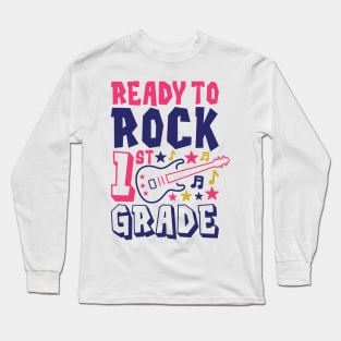 Rocking 1st Grade Funny Kids School Rock Back to School Long Sleeve T-Shirt